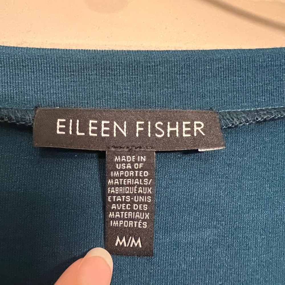 Eileen Fisher Jewel Neck Jersey Knit Dress - Picture 2 of 7